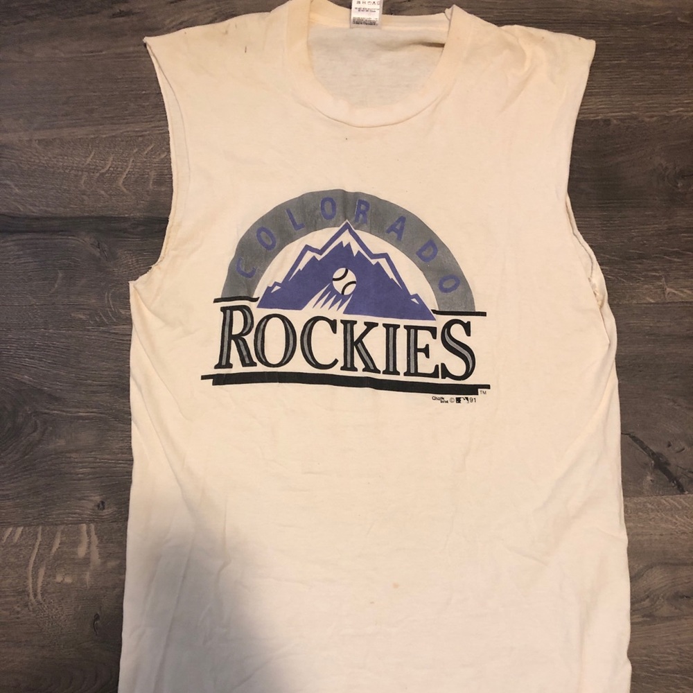 ‘91 Chalkline Rockies Sleeveless Tee L